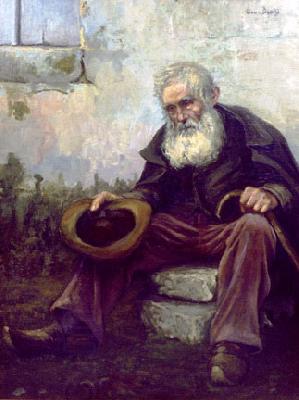 Louis Dewis Old Beggar oil painting picture